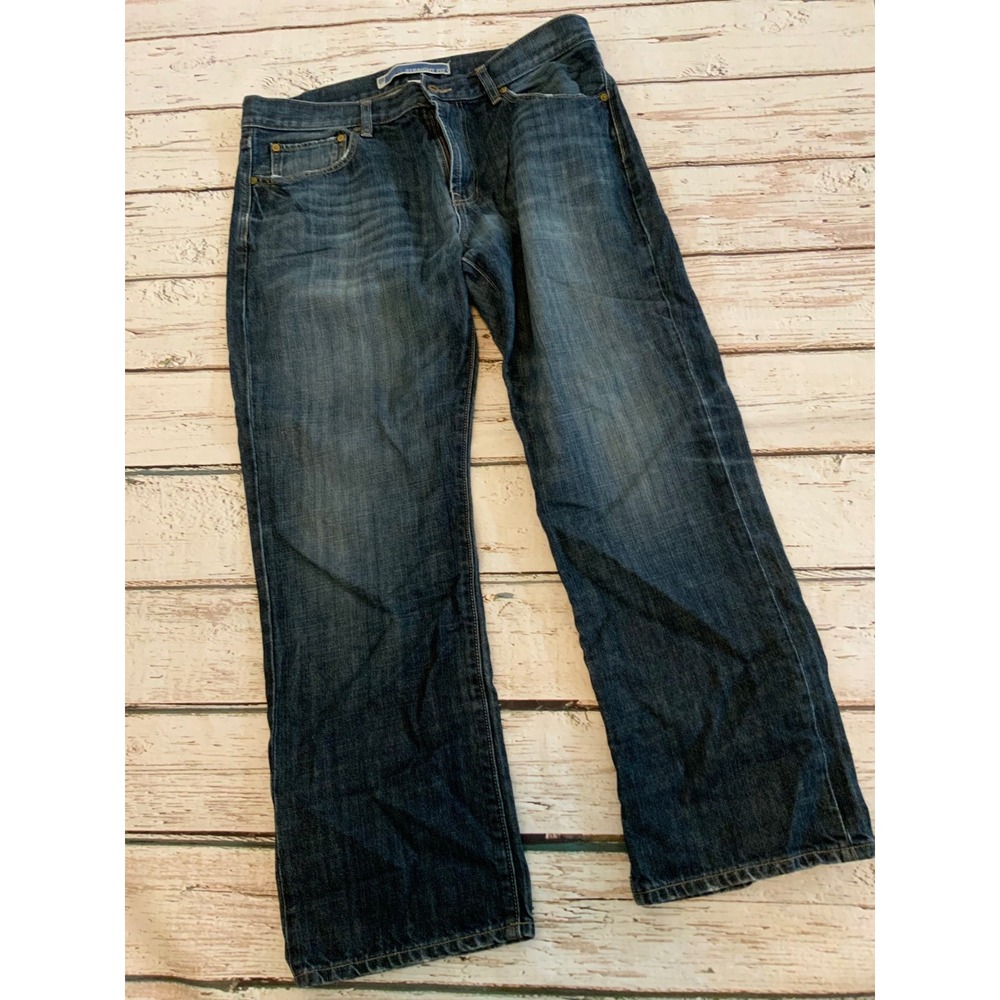 Gap Straight Fit Mens Jeans 35x30 Medium Wash Blue Denim Pants RN 54023